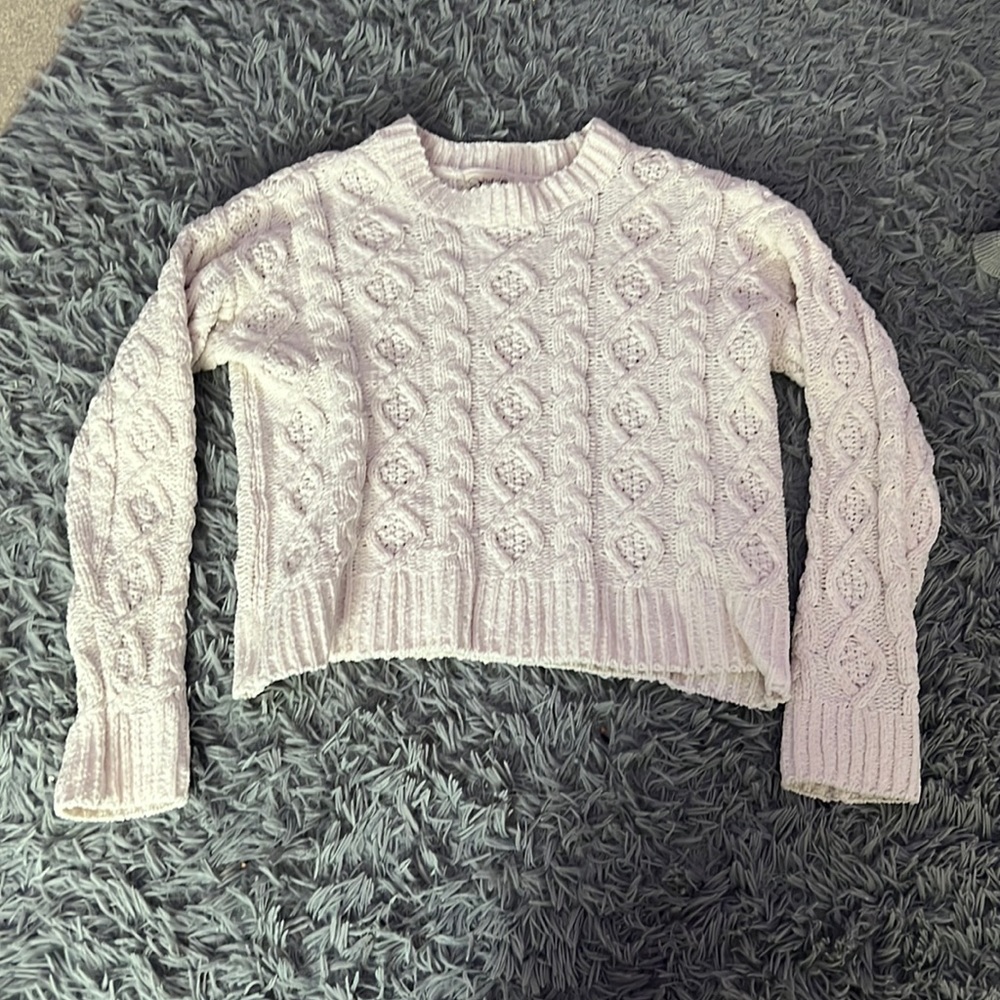 White cropped sweater
